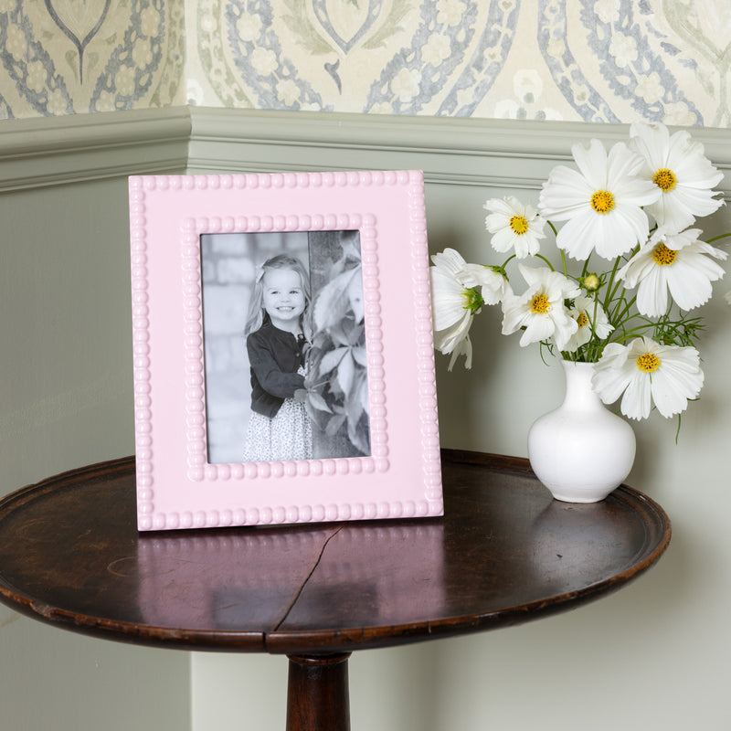 Pink Bobbin Lacquer Photo Frame