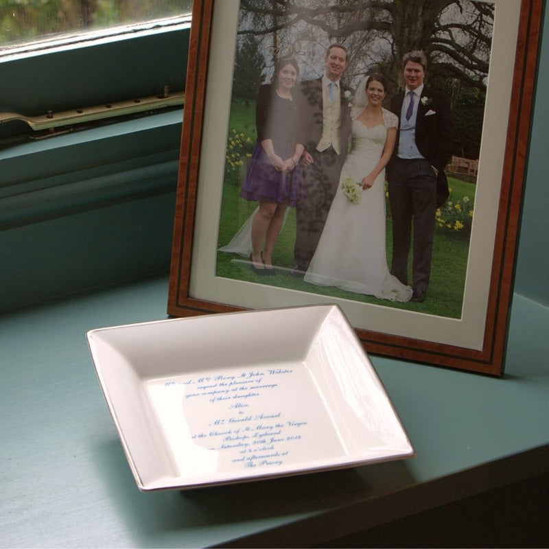 Large Square Personalised China Dish