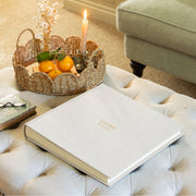 Large Square Linen Photo Album Vanilla