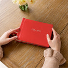 Small Leather Photo Album Red