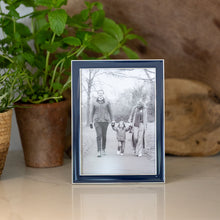 Navy Blue Thin Contemporary Enamel Photo Frame