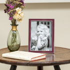 Plum Enamel Silver Frame