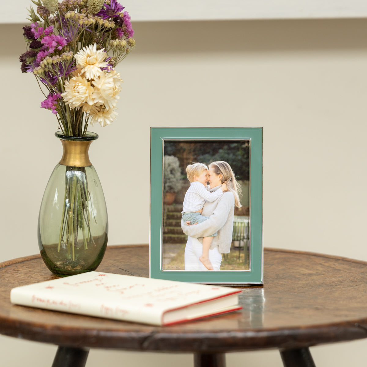 Duck Egg Thin Contemporary Enamel Photo Frame