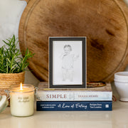 Taupe Thin Contemporary Enamel Photo Frame