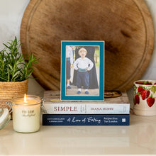 Teal Enamel & Silver Frame