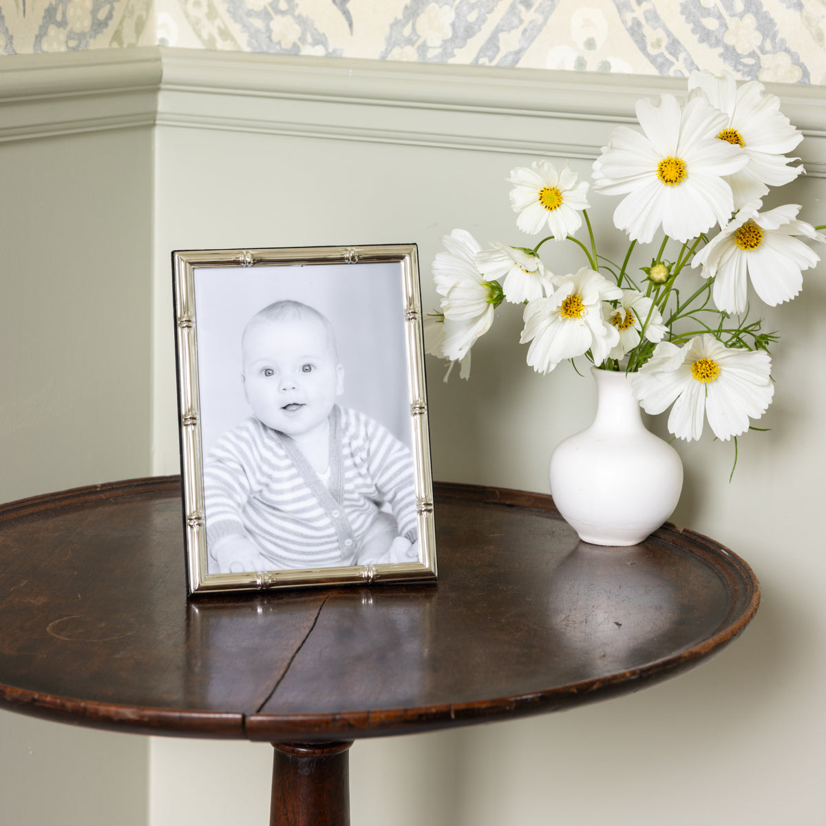 Bamboo Silver Plated Photo Frame