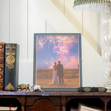 Denim Blue Thin Contemporary Enamel Photo Frame