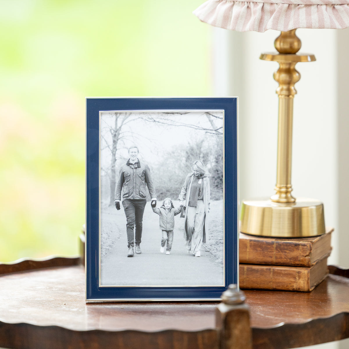 Navy Blue Thin Contemporary Enamel Photo Frame