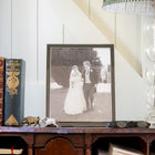 Taupe Thin Contemporary Enamel Photo Frame