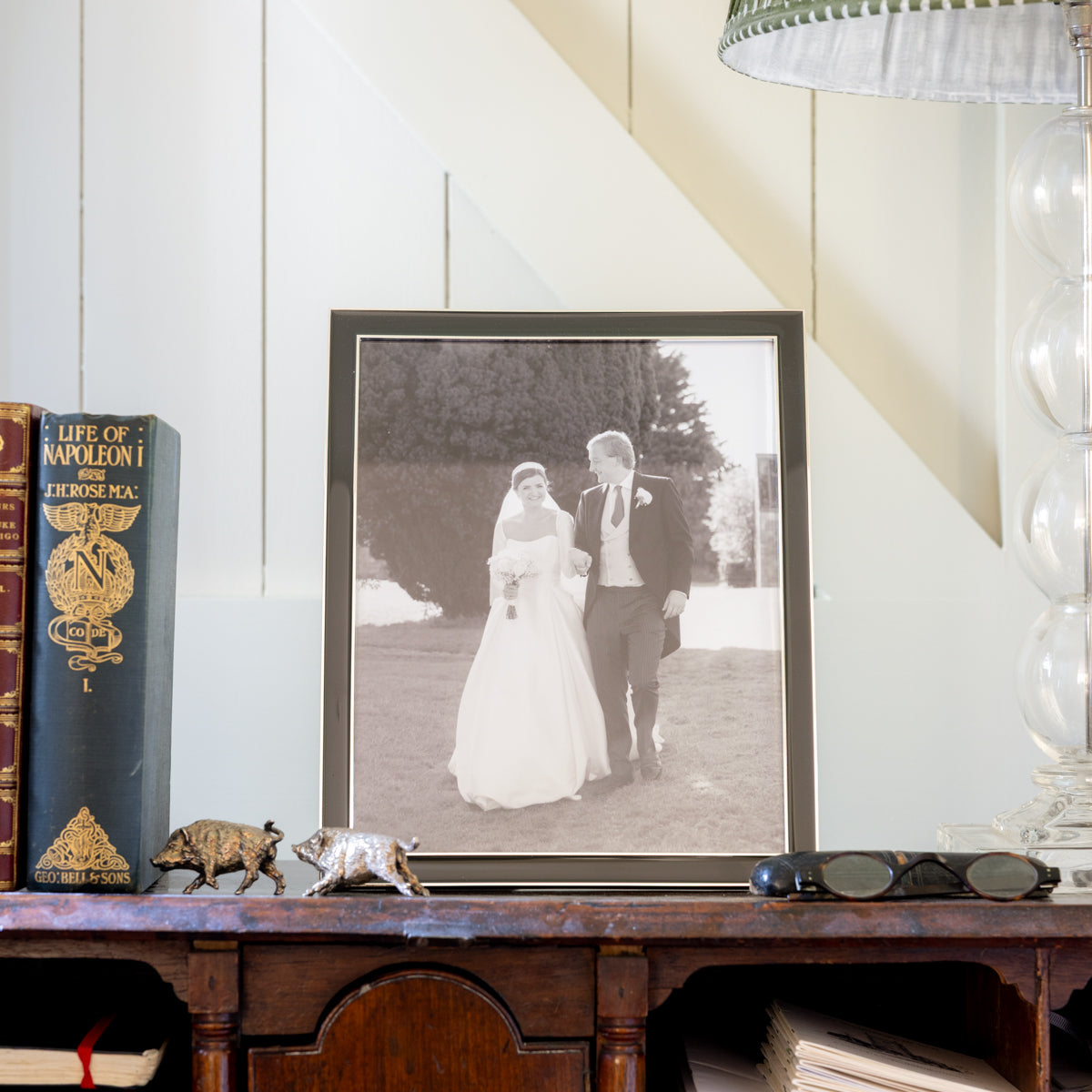 Taupe Thin Contemporary Enamel Photo Frame Taupe 7x5