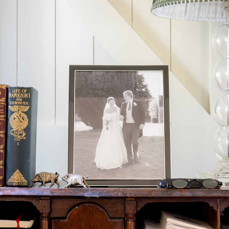 Taupe Thin Contemporary Enamel Photo Frame Taupe 7x5