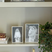 Silver Plate Thin Stand Portrait Photo Frame