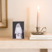 Silver Plate Thin Stand Portrait Photo Frame