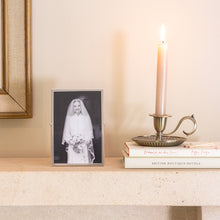 Silver Plate Thin Stand Portrait Photo Frame