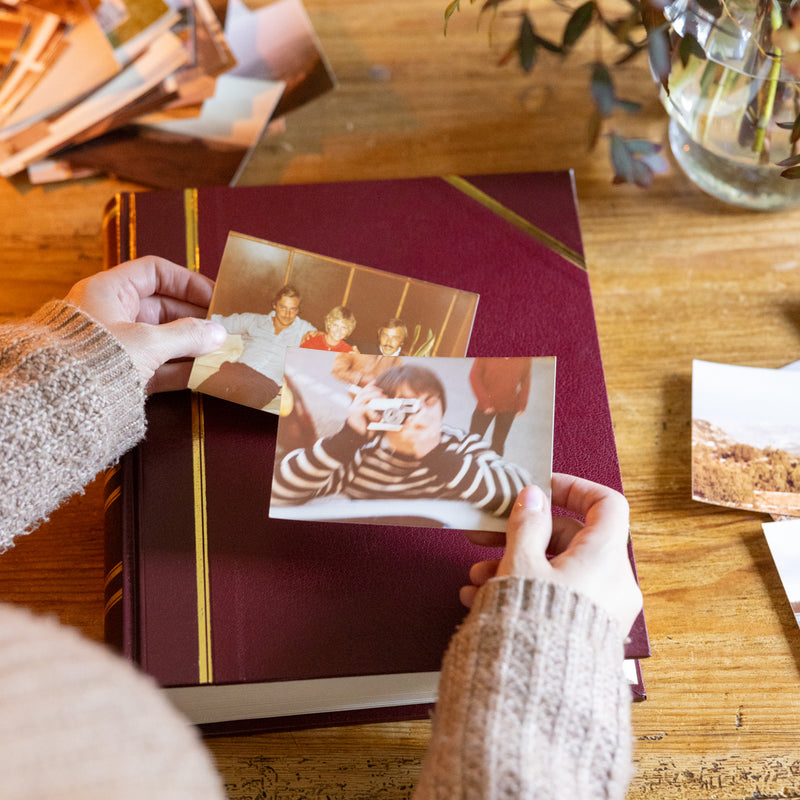Traditional Small Portrait Photo Album Burgundy