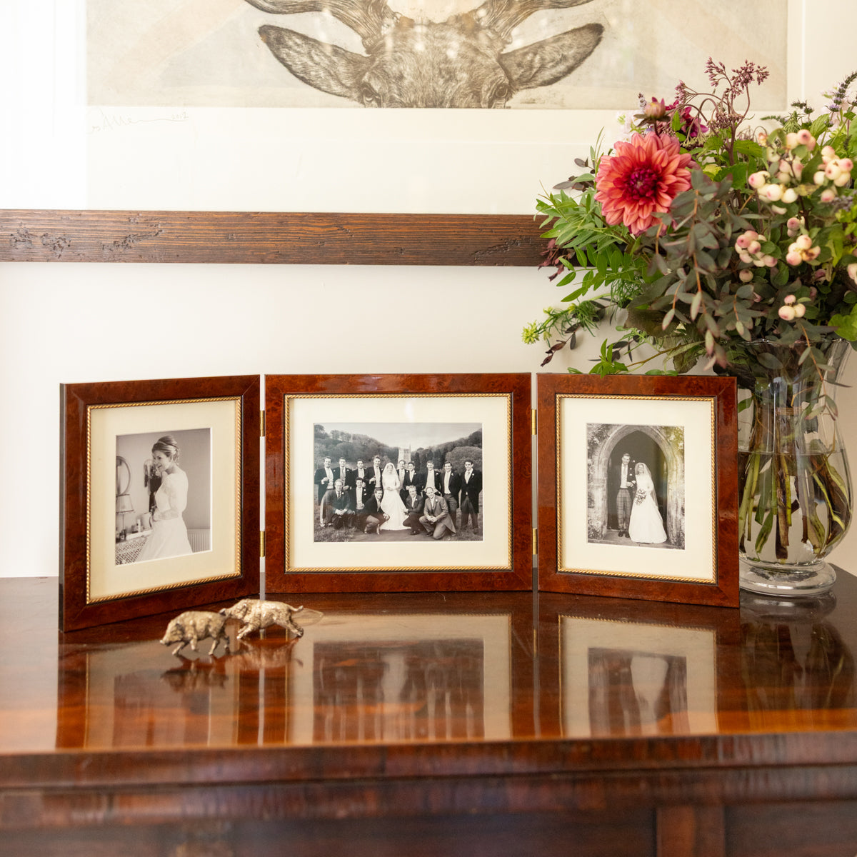 Maple Rope Triple Special Hinged Mounted Photo Frame