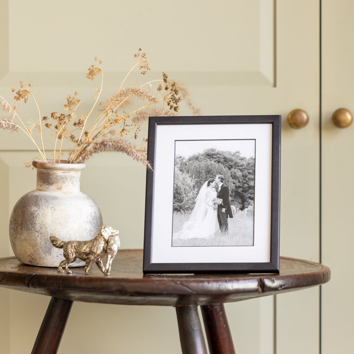 Contemporary Wooden Mounted Thin Photo Frame 10x8