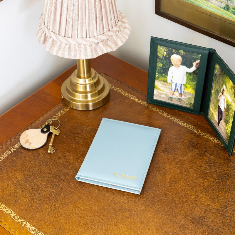 Tuscan Leather Double Travel Photo Frame