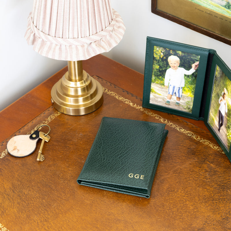 Moroccan Leather Double Travel Photo Frame