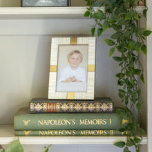 White Striped Bone 4 X 6 Photo Frame