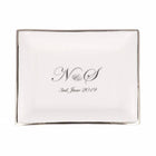 Rectangular Wedding Dish with Initials & Date