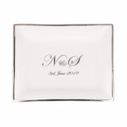 Rectangular Wedding Dish with Initials & Date