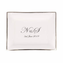 Rectangular Wedding Dish with Initials & Date