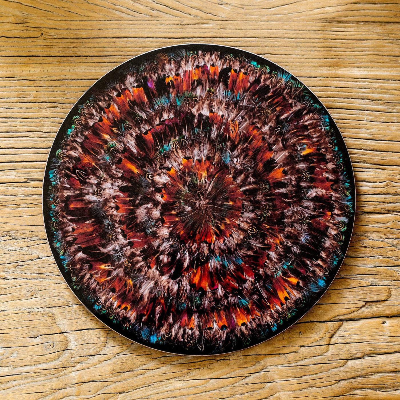 Pheasant Feather Round Table Mats