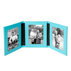 Tuscan Leather Triple Travel Photo Frame