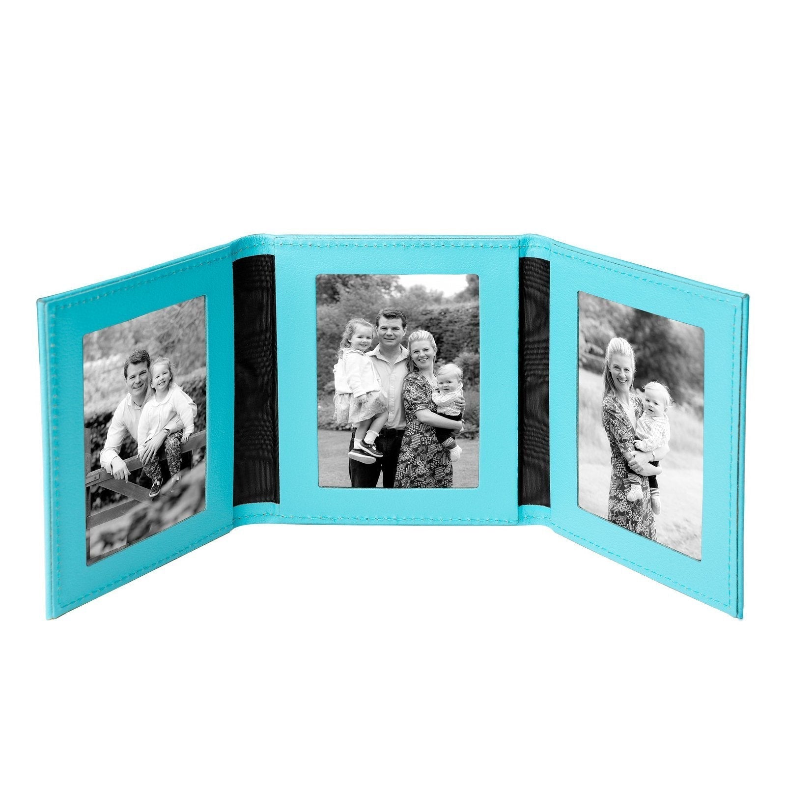 Tuscan Leather Triple Travel Photo Frame