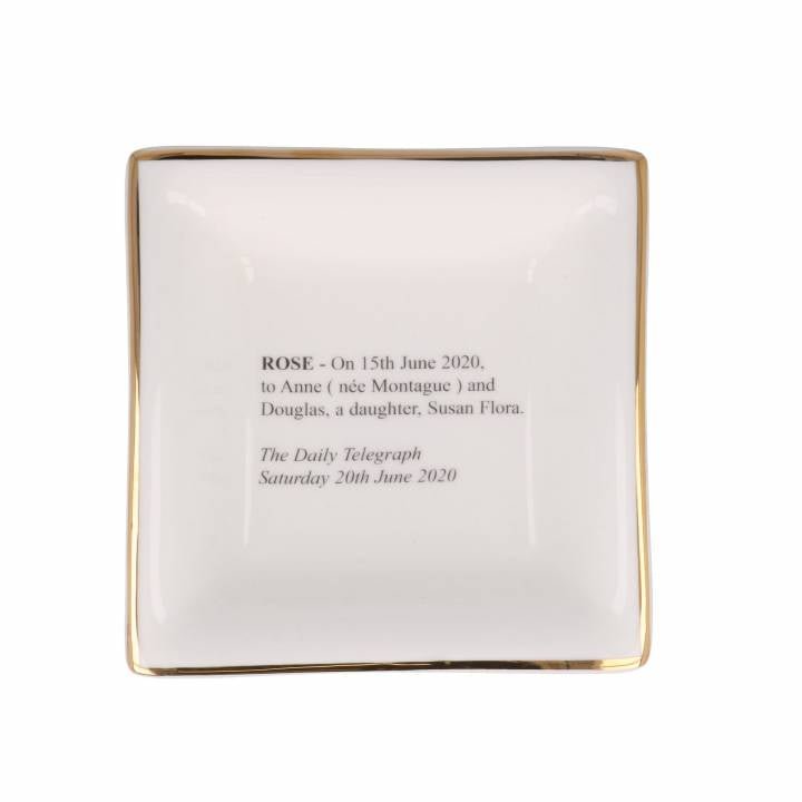 Birth Announcement Small Square Dish