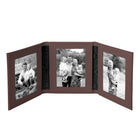 Tuscan Leather Triple Travel Photo Frame
