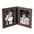 Tuscan Leather Double Travel Photo Frame