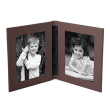 Tuscan Leather Double Travel Photo Frame