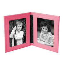 Tuscan Leather Double Travel Photo Frame