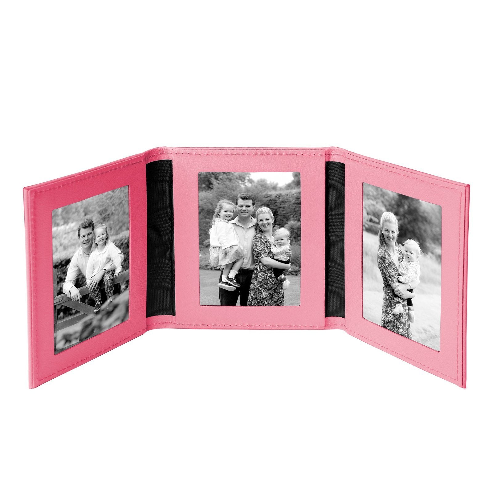 Tuscan Leather Triple Travel Photo Frame