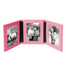 Tuscan Leather Triple Travel Photo Frame