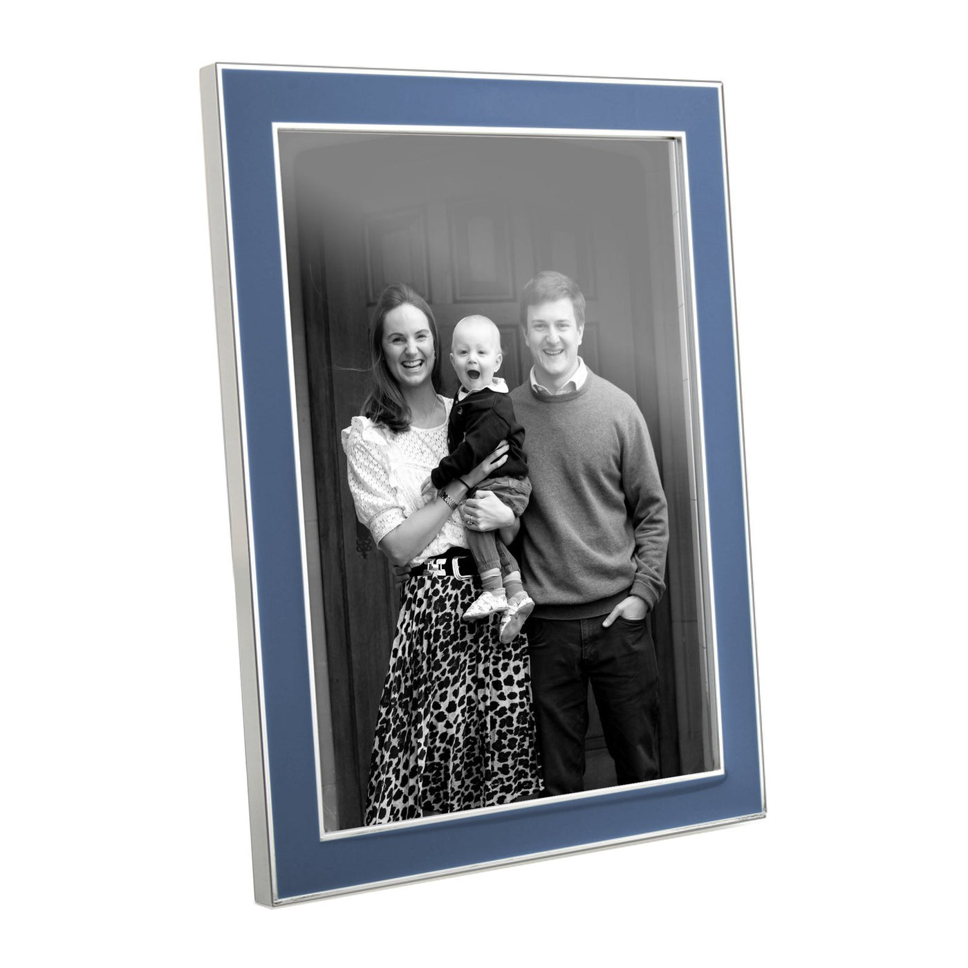 Denim Blue Thin Contemporary Enamel Photo Frame