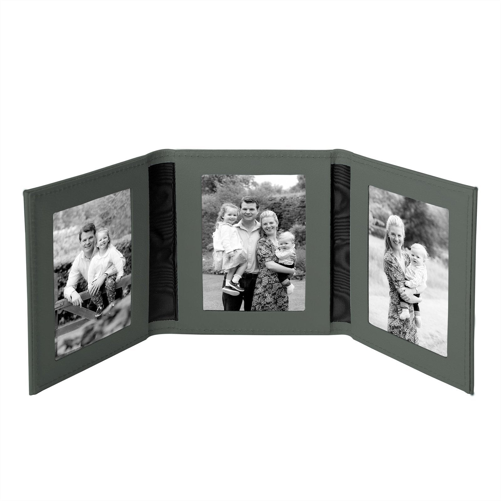 Tuscan Leather Triple Travel Photo Frame