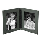Tuscan Leather Double Travel Photo Frame