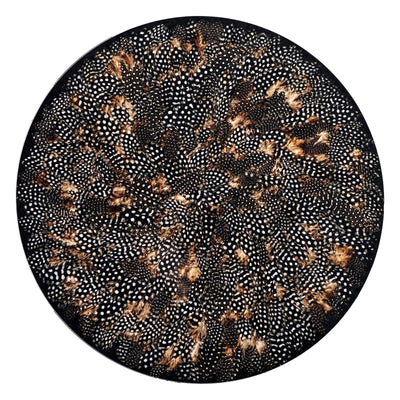Guinea Fowl Feather Round Table Mats
