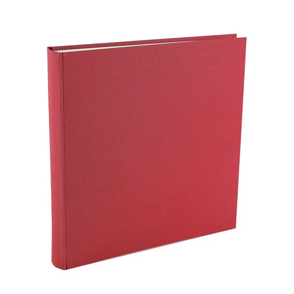 Red Large Square Linen Photo Album