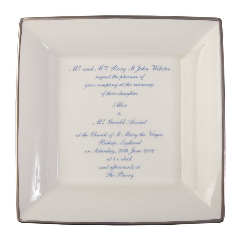 Large Square Personalised China Dish