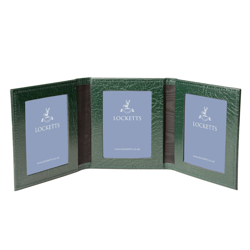 Moroccan Leather Triple Travel Photo Frame