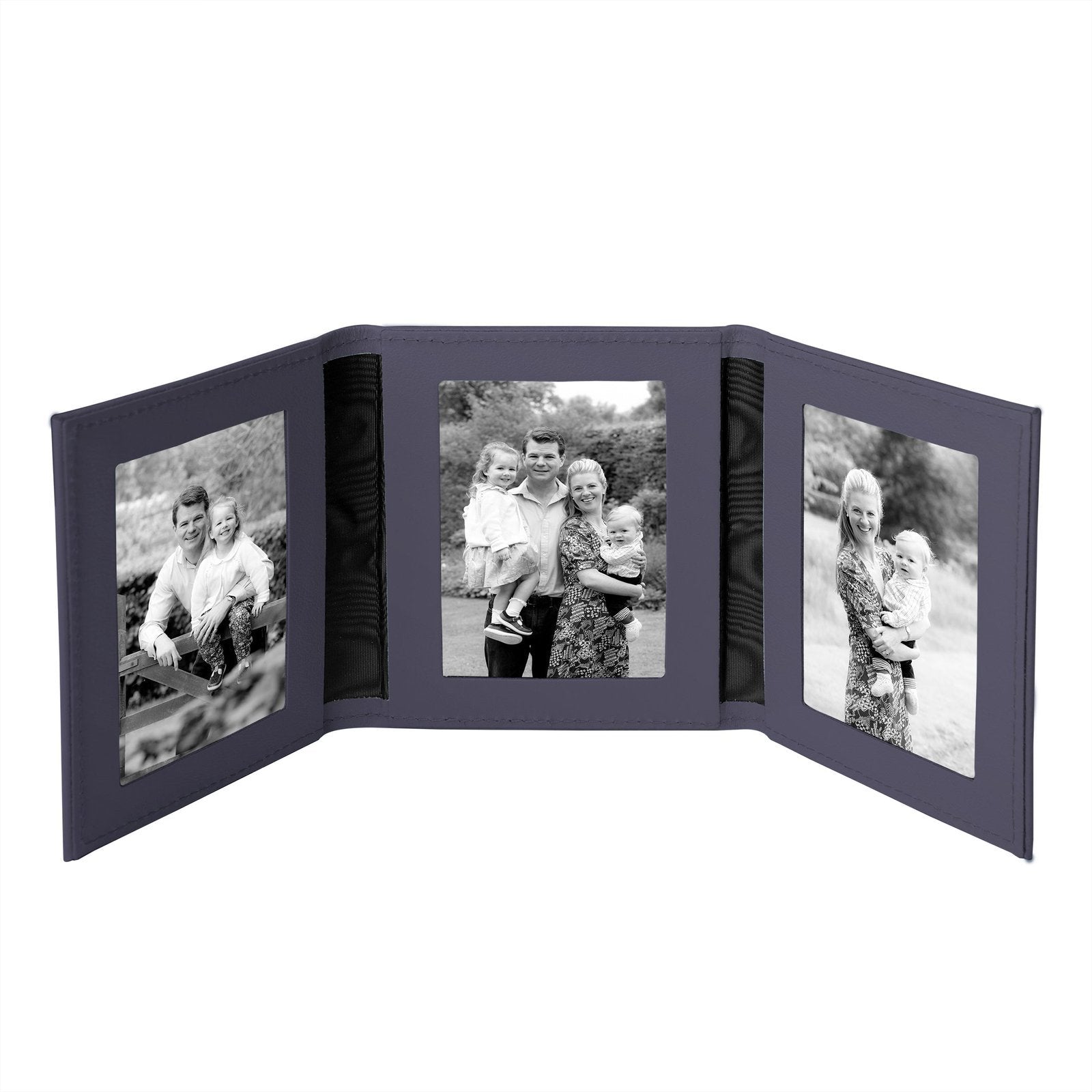 Tuscan Leather Triple Travel Photo Frame