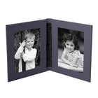 Tuscan Leather Double Travel Photo Frame