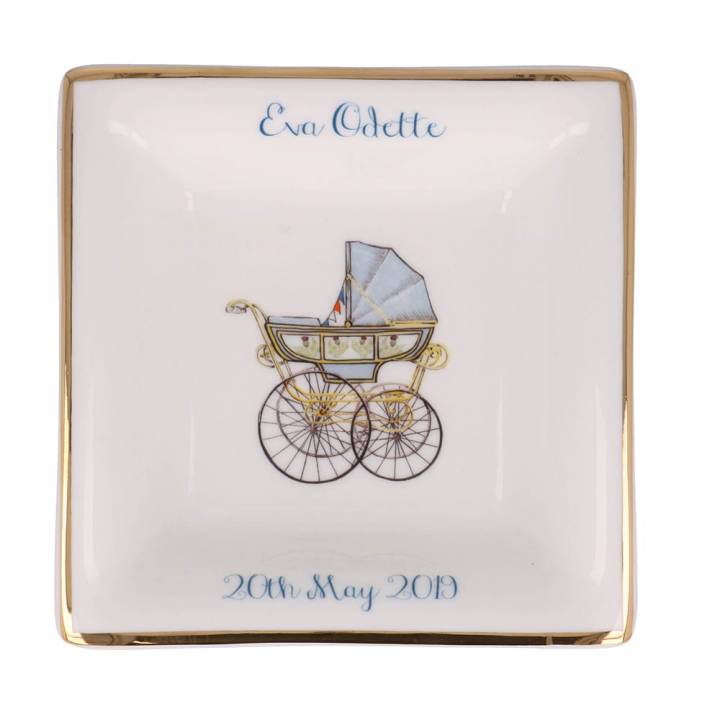 Christening Dish Vintage Pram