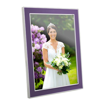 Purple Thin Contemporary Enamel Photo Frame