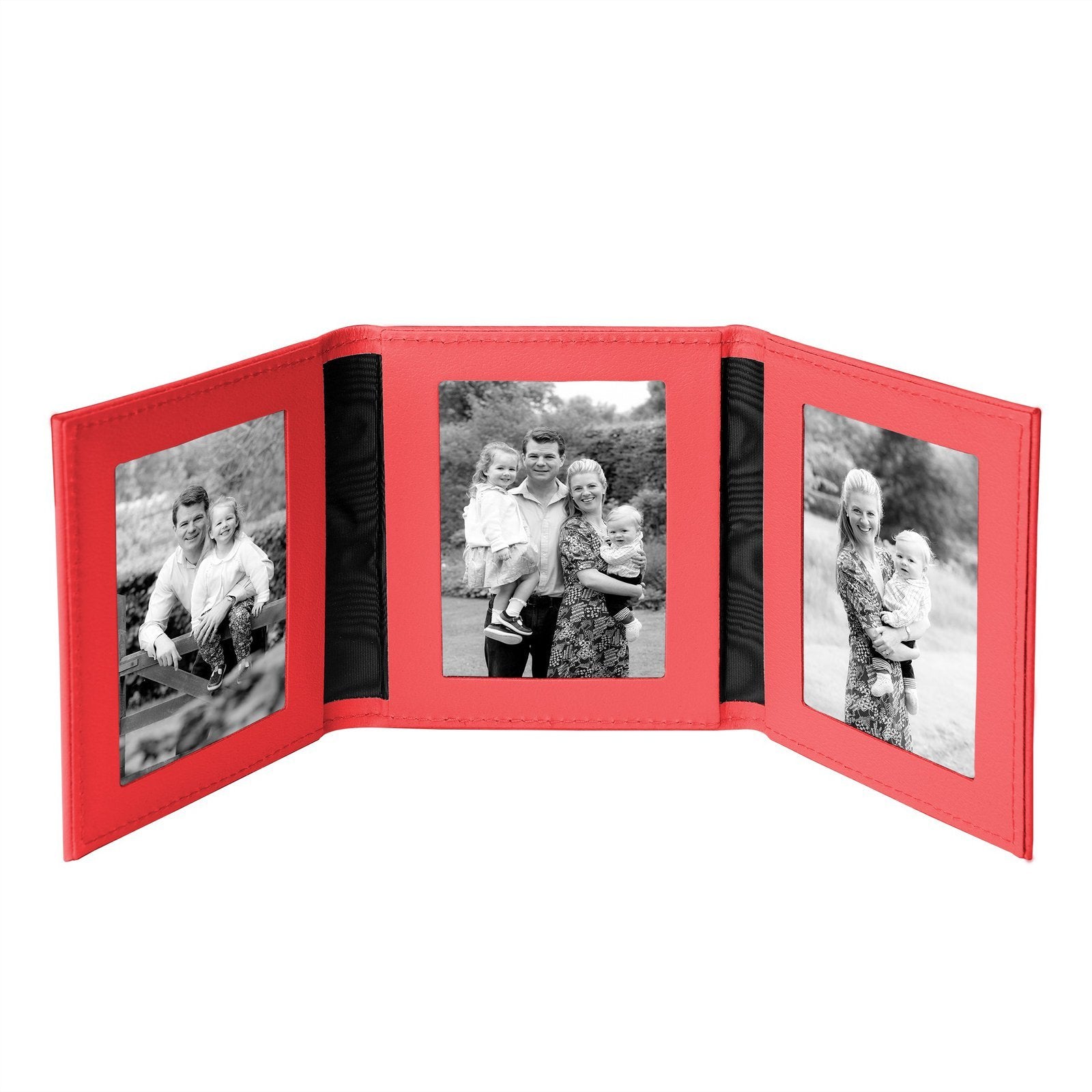 Tuscan Leather Triple Travel Photo Frame