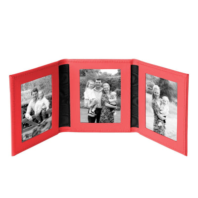 Tuscan Leather Travel Triple Photo Frame